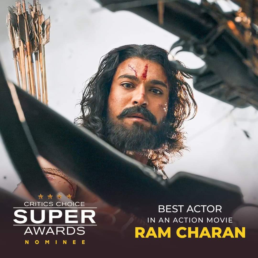 dasarismedia's tweet photo. Mega Power Star Ram Charan is nominated in the Best Actor in an Action Movie category.
His name was among the list which had some of Hollywood’s finest actors like Tom Cruise, Nicholas Cage and Brad Pitt.
@AlwaysRamCharan
#rchca
#dasarismedia #dasarisevents https://t.co/qE3onP8AbE