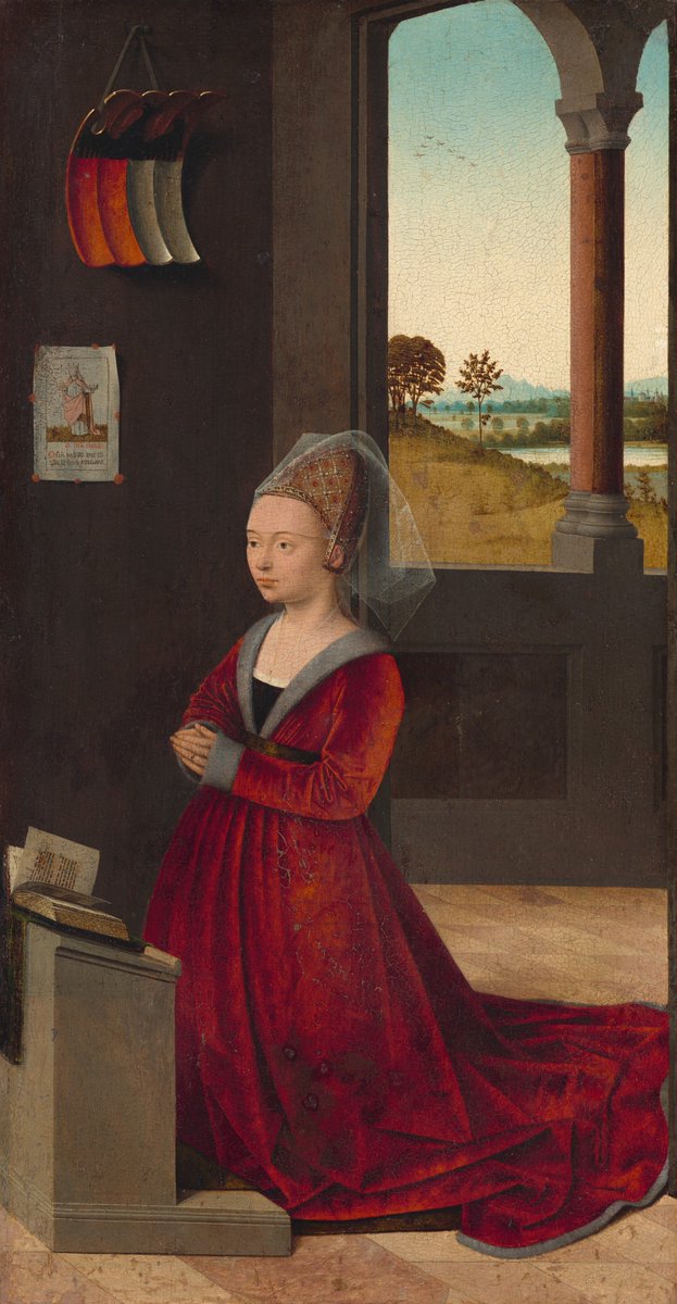 ColeccionMMoret's tweet photo. Durante las visitas guiadas a mis exposiciones, en muchas ocasiones me han preguntado que utilidad tenían las estampas en la antigüedad. En estos dos retratos de Petrus Christus de hacia 1450-1460 tenéis la respuesta. 

Old Master prints in Old Master paintings: Petrus Christus. https://t.co/m2aTdYPaSx