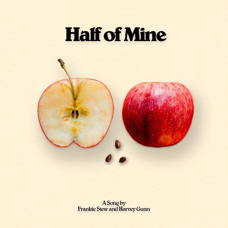 FSandHG's tweet photo. Back with new music already!

Half of Mine is out now everywhere.
Hope you all enjoy 🍎 https://t.co/GvI3w7QYkT