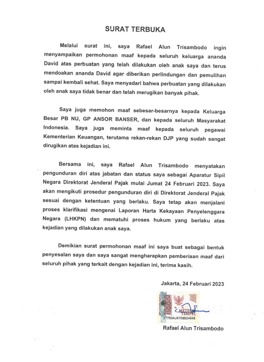 ekokuntadhi1's tweet photo. Wuihh, kelakuan anaknya bikin bapaknya mundur dari ASN. Power of netizen mengerikan... https://t.co/spkSeioOBh