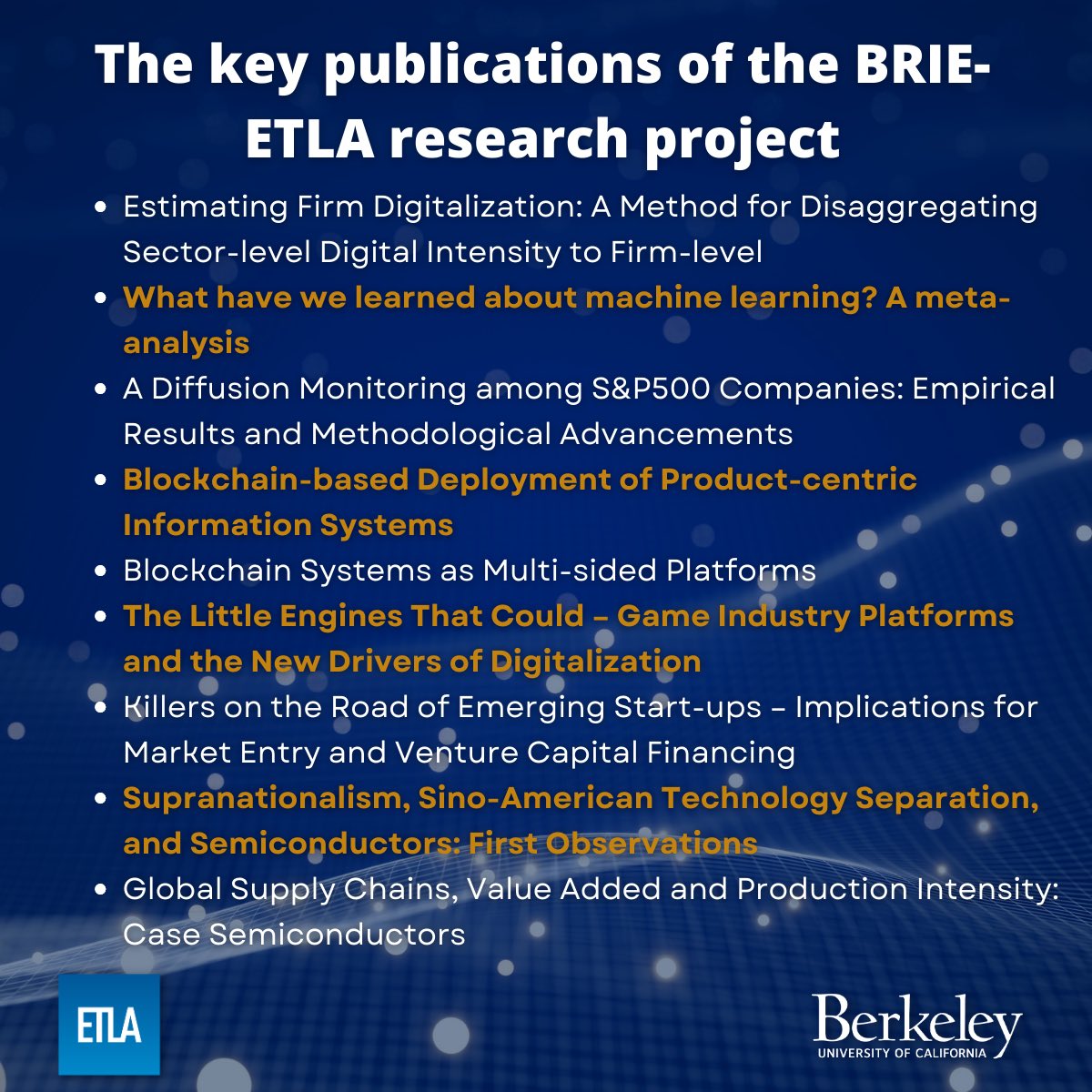 timoiseppala's tweet image. CHECK OUT: The key publications of the @brie_etla research project. etla.fi/en/research/br… @EtlaNews #EtlaTech #Digitalization #TechnologyDiffusion #Blockchain #VirtualReality #Semiconductors #GlobalValueChains