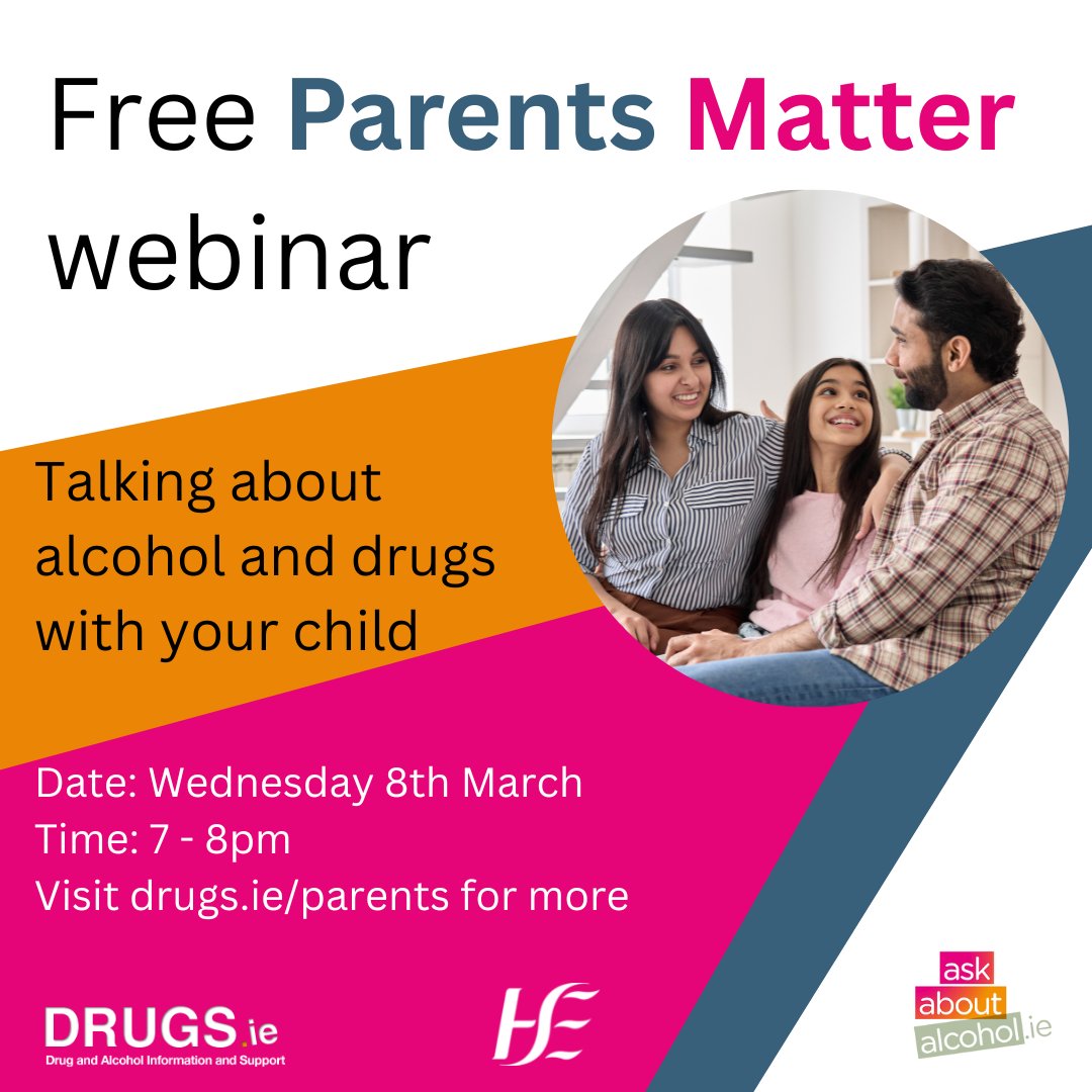 HSE CHO DNCC (@hsechodncc) on Twitter photo 🔵Free Parents Matter Webinar🔵
👩💻Registration is now live for the webinar. Use this link ⤵️
zoom.us/webinar/regist… 
ℹ️ Further details available: drugs.ie/parents 🔵Free Parents Matter Webinar🔵
👩💻Registration is now live for the webinar. Use this link ⤵️
zoom.us/webinar/regist… 
ℹ️ Further details available: drugs.ie/parents