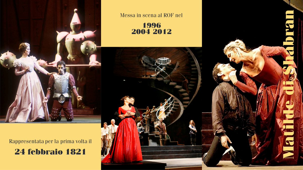 Rof_Pesaro's tweet photo. ๐ Festeggiamo oggi 201 anni di Matilde di Shabran!
L'opera รจ cara al nostro Direttore artistico @jdiego_florez perchรฉ รจ quella con cui nel 1996 ha debuttato al Festival come Corradino. In seguito al #ROF รจ stata rappresentata nel 2004 e nel 2012.
#ROFMatilde https://t.co/SfEikyDes4