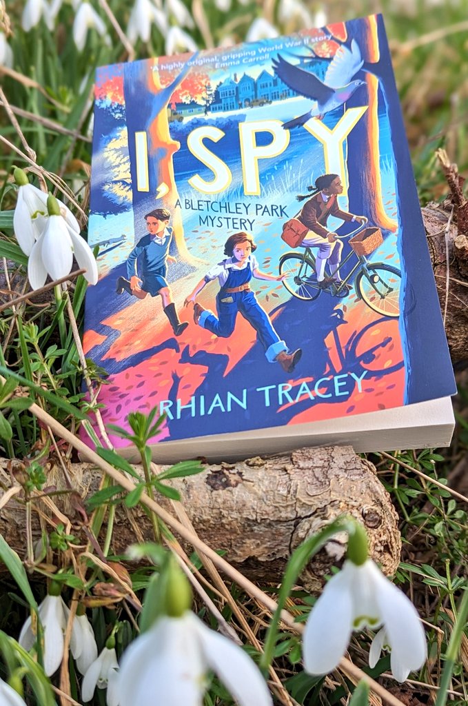 We've had our eye on this one! #ISpy is a 'gripping WWII story' written by Rhian Tracey set around Bletchley Park. Thank you for this #bookpost! Cover by #DavidDean, snowdrops by #MotherNature