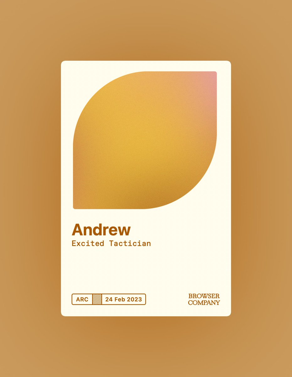 AndrewEQ's tweet photo. Just got my Arc 😍; its been awhile since I was excited about anything on the net, thanks @browsercompany! https://t.co/qWOcIxsNy2