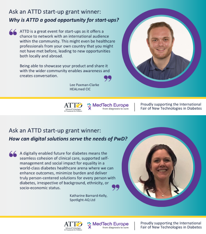 medtecheurope's tweet image. We asked several of this year&apos;s @ATTDConf Start-Up Tech Fair winners to share their thoughts on the future of diabetes care.

Read their answers here!

#DiabetesTech 
#supportingstartups
#ATTD2023