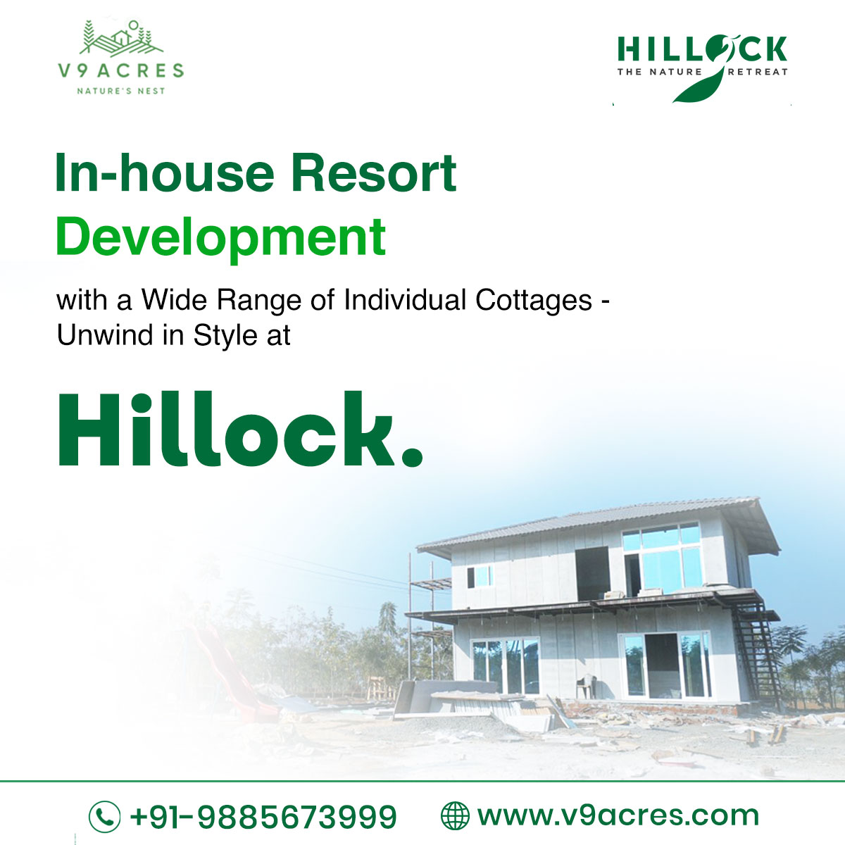 V9Acres's tweet photo. For all those who've accomplished great things in life and at work, here's an opportunity to #unwind and relax in style. Stay over for a night of calming and comfortable bliss at the #resort with many unique individual #cottages and indulge in pure #luxury.

#v9acres #hillock https://t.co/O7DT53ELFY