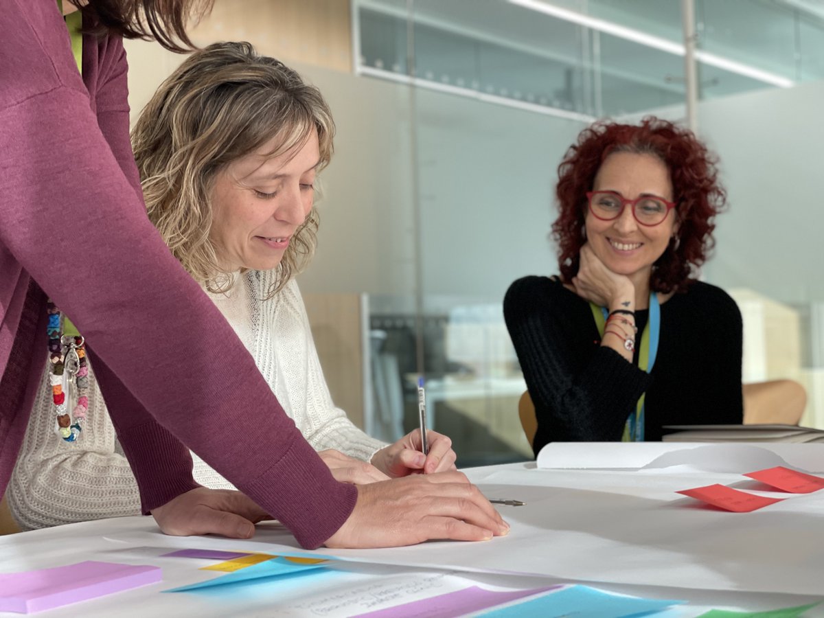 IrsiCaixa's tweet photo. 🎯 Quin és l'impacte de la nostra recerca? Com podem maximitzar-lo?

🧐 Avui investigadores principals d'#IrsiCaixa s'han reunit amb el #LivingLabIrsiCaixa per determinar possibles estratègies que optimitzin l'impacte de la recerca en immunoteràpies. https://t.co/ey2W46JCOi
