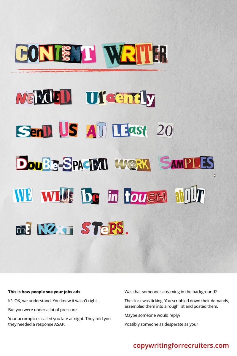 This is how job ads are read when that job ad is all about you and what you want...