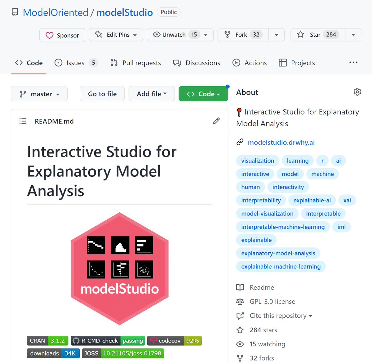 hbaniecki's tweet photo. 🏁 The {modelStudio} project started in 2019 but only now feels complete. We have:
1. Implemented software for interactive #explainableai https://t.co/sCUYcNgNTi