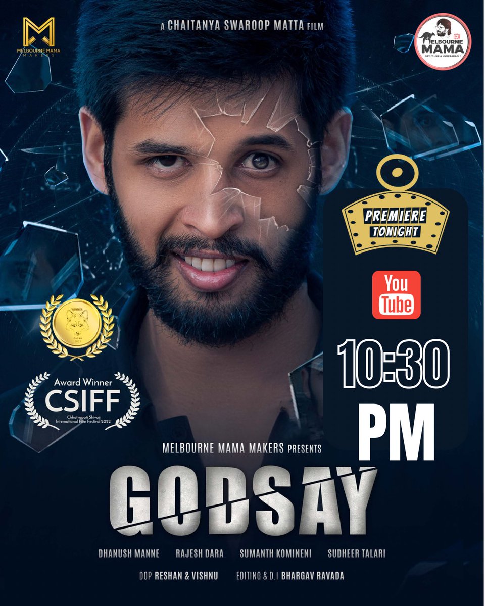 melbourne_mama's tweet photo. GODSAY - Premier Today on MM YouTube 🤩🤩🤩
MelbourneMAMA Makers presents
“GODSAY”
A CHAITANYA SWAROOP MATTA FILM
Shot completely in Adelaide, Australia.
#MelbourneMAMA #godsay #telugushortfilm #telugu https://t.co/CaY7PTKIXW