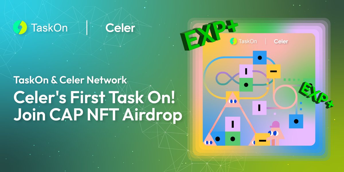 CelerNetwork's tweet photo. 🤩We are excited to start our first campaign on @taskonxyz!
✅Complete all the tasks by Mar. 3 10:00 UTC to claim your special NFT. (CAP)
➡️https://t.co/05uzmJ7hv3
🌈We plan to have more #giveaways and campaigns in the future, so be sure to follow us so you don't miss out! https://t.co/Jf4rdMc5ls