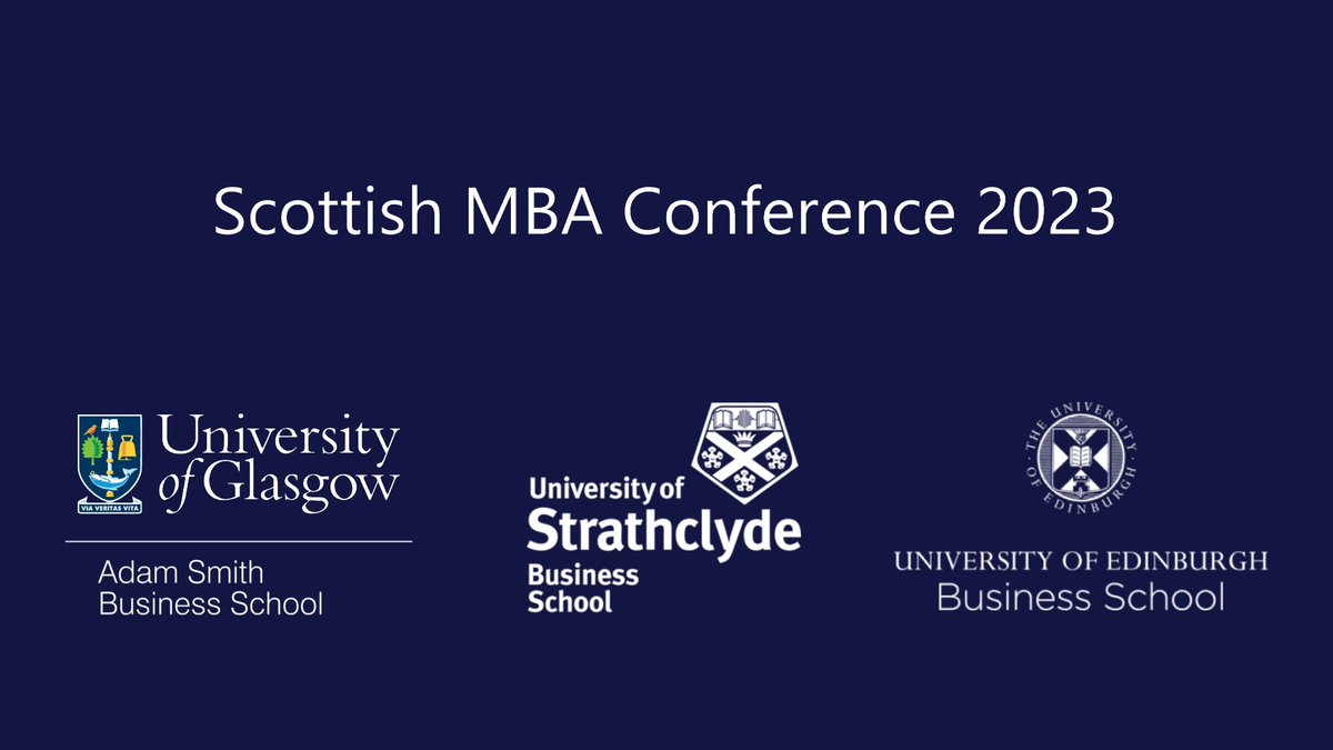 We're pleased to be joining @StrathBusiness and @UofGAsbs for the annual #ScottishMBAConference today in Glasgow!

This event brings together over 200 students from across our #BusinessSchools to connect with industry experts and employers.

#MBA #EdinburghMBA #GlasgowMBA