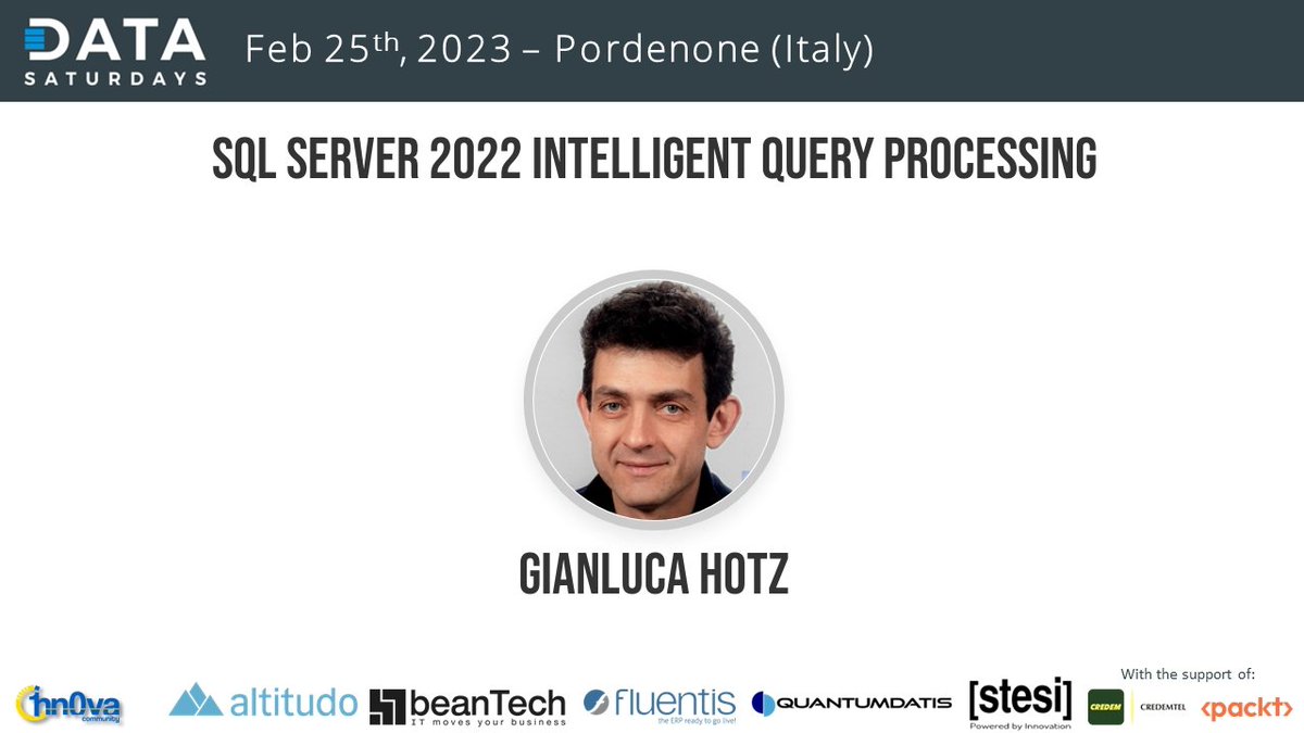 glhotz's tweet image. Ci vediamo, finalmente di persona, domani a Pordenone per parlare di SQL Server! #datasaturdays #datasatpn #sqlfamily #sqlserver #community @datasaturdays