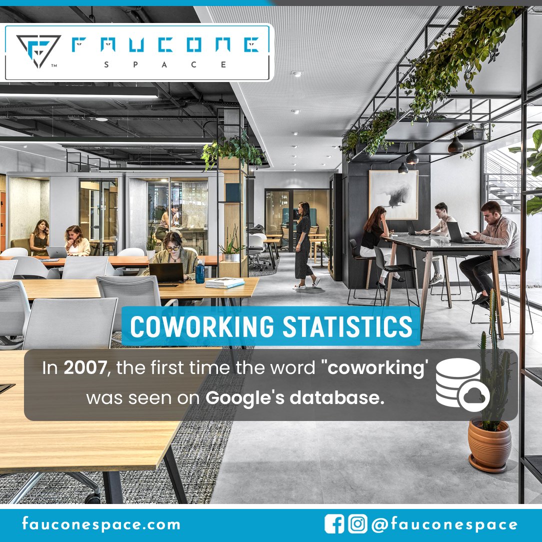 FauconeSpace's tweet photo. COWORKING FACTS

In 2007, the first time the word "coworking' was seen on Google's database.

For more details https://t.co/uEN7o1b7Q9

#faucone #space #workplace #coworking #coworkingplace #infooftheday #corporate #industry #business #India #factoftheday♥️ #coworkingfacts https://t.co/346PHh4qCw