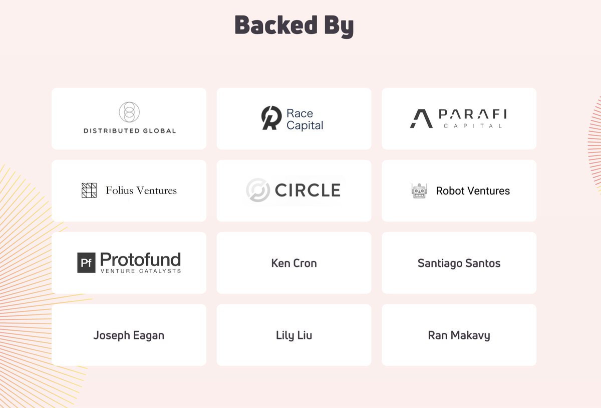 myAlphaDrops's tweet photo. 4/ 🔸 Huma has raised $8.3 million in a seed round from the investors in the screenshot below to build an income-backed lending protocol. https://t.co/hcbxDD0kdY