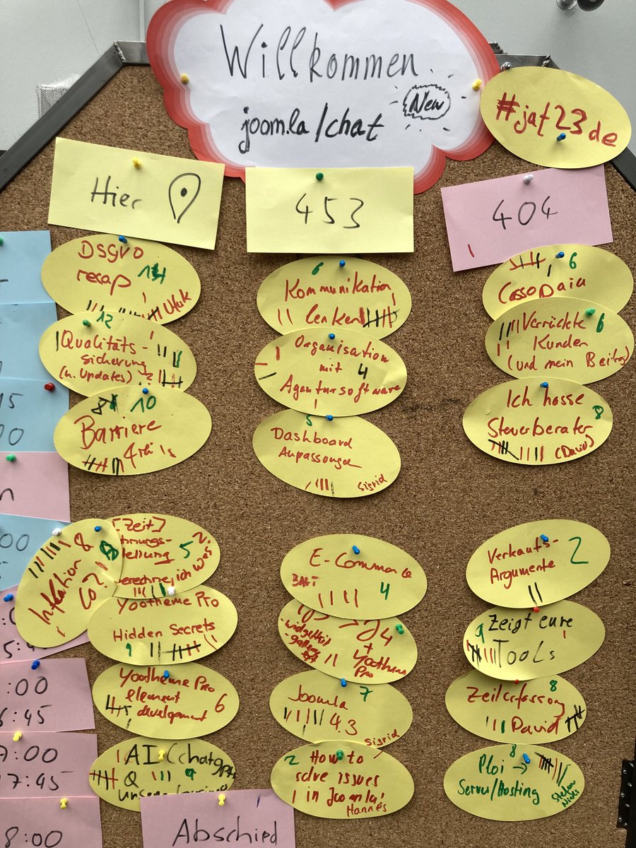 Die Agenda für den Tag steht, los gehts! #jat23de