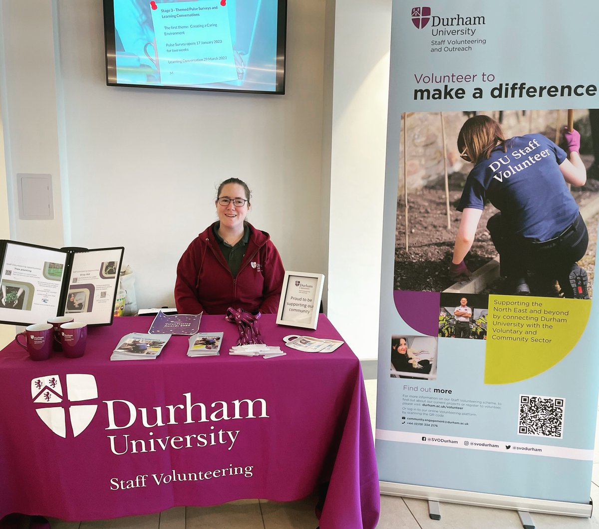 Do you have any questions about the Staff Volunteering Scheme?  Come along to one of our stalls between 11 - 2pm:

24 Feb- Palatine
1 March- Mountjoy reception
2 March- CLC reception

If you're holding any events throughout the year, we'd love to come &amp; speak about the scheme😊