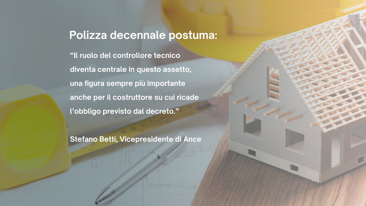ASACERT (@asacert) on Twitter photo Polizza decennale postuma Betti (Ance): “centrale il ruolo del controllore tecnico per i nuovi immobili, obbligo di legge.”
📰Leggi di più 👉🏼 bit.ly/3YZzJUK
<a href="/INGENIOnews/">INGENIOnews</a>
#Asacert #polizza #immobiliare #controllotecnico #assicurazioni #riskmanagement #casa Polizza decennale postuma Betti (Ance): “centrale il ruolo del controllore tecnico per i nuovi immobili, obbligo di legge.”
📰Leggi di più 👉🏼 bit.ly/3YZzJUK
<a href="/INGENIOnews/">INGENIOnews</a>
#Asacert #polizza #immobiliare #controllotecnico #assicurazioni #riskmanagement #casa