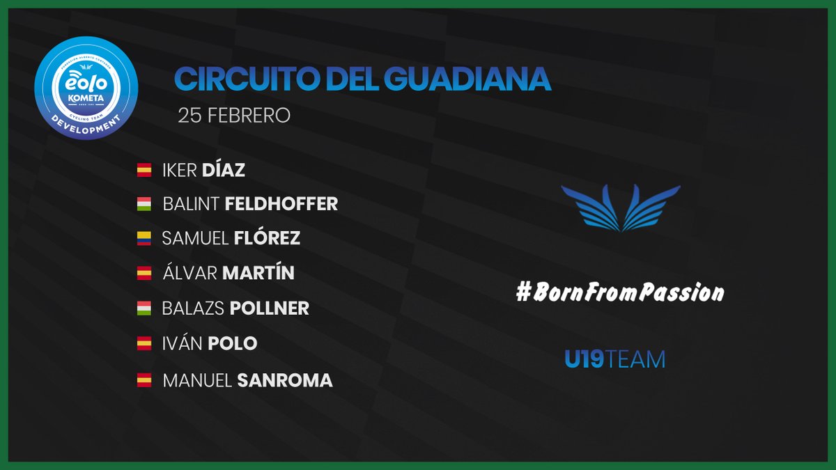 🔵 El 'siete' con el que participamos este sábado en la prueba júnior del <a href="/circuitoguadia/">Circuito Guadiana</a>, cita inaugural de la Copa de España <a href="/RFECiclismo/">Real Federación Española de Ciclismo</a> de la categoría.  
📰 eolokometacyclingteam.com/fin-de-semana-…
#BornFromPassion #CopaEspañaJuniorCofidis
