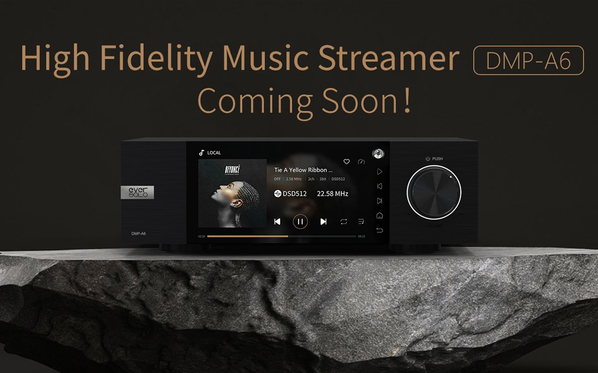 zidootv's tweet photo. Eversolo DMP-A6 is upcoming!
EverSolo Audio is the subsidiary of Zidoo.
A new epoch for streamers is beginning. 
Full MQA decoder, CD playback and ripping, remarkable music library, massive streaming services, personalized VU meters and digital filters... https://t.co/8fPbxthGur