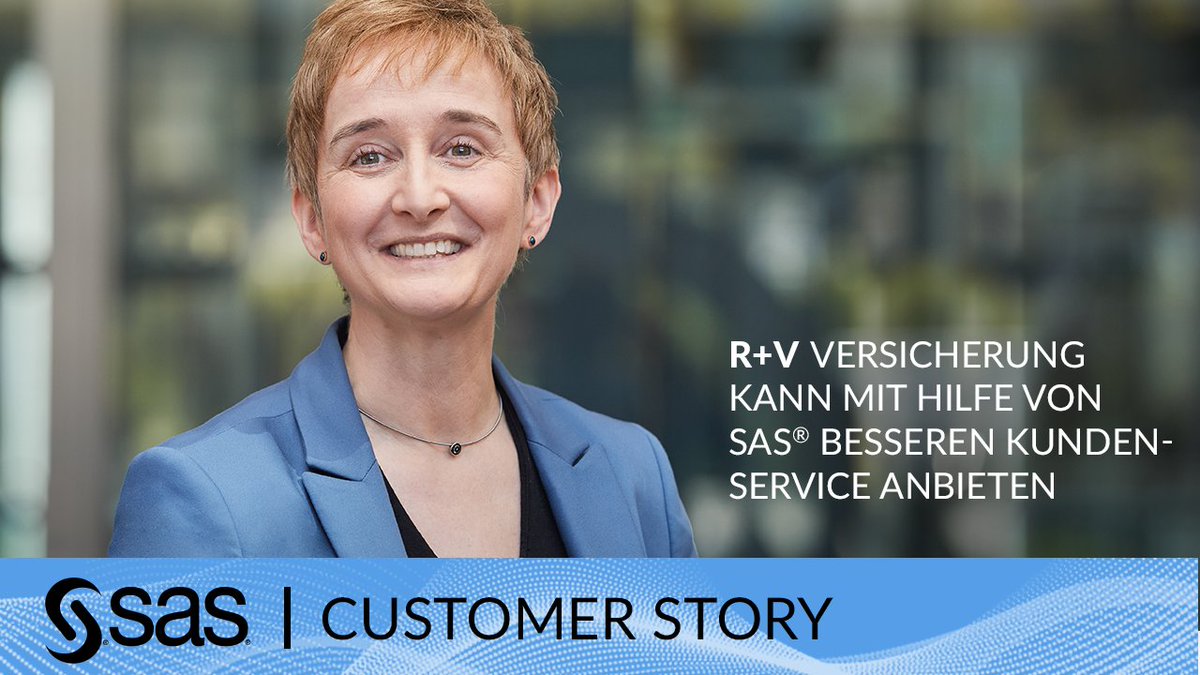 Es geht nicht nur um DIGITAL TRANSFORMATION .. es geht viel mehr darum, seine Kunden noch besser zu verstehen.  
Der Einsatz von SAS Customer Intelligence 360 unterstützt dabei die R+V Versicherung. Mehr hier 👉 2.sas.com/60163tOaG #customerjourney #digitalesMarketing #CX