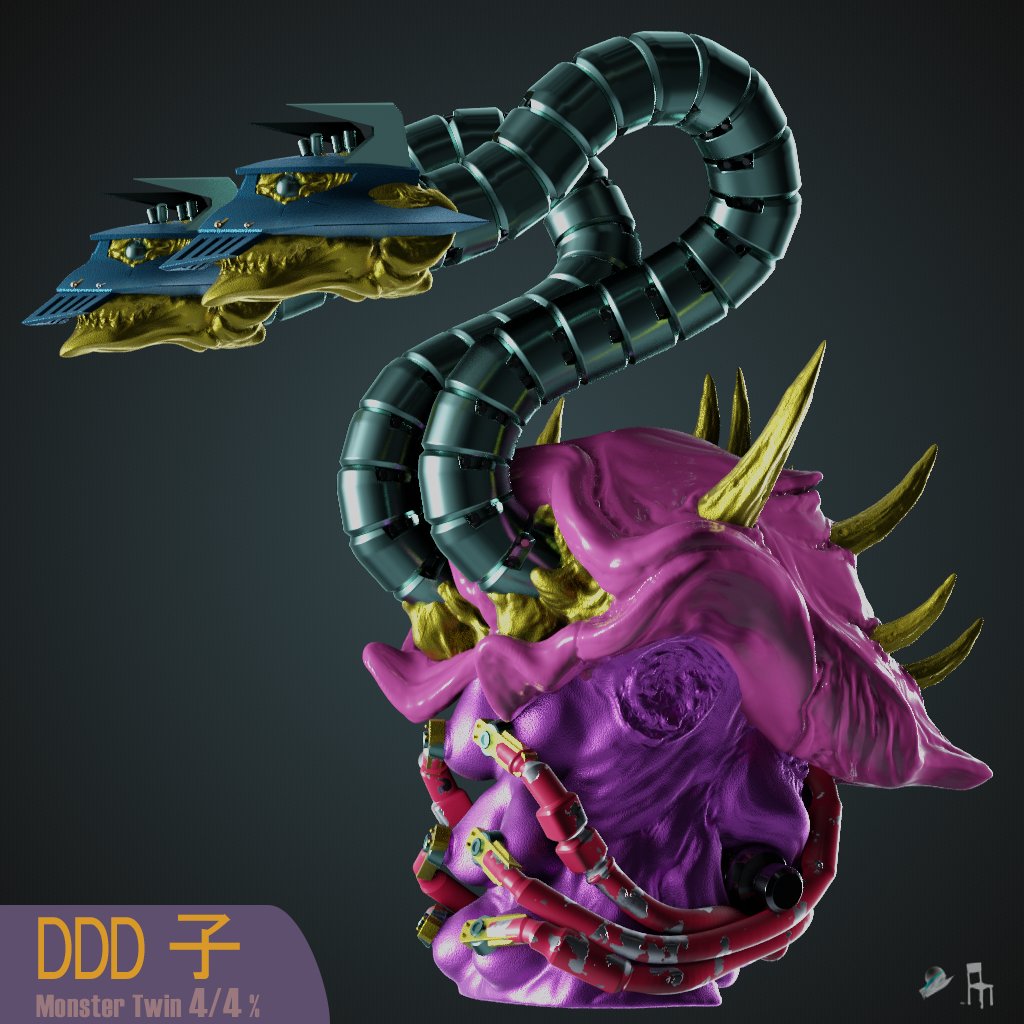 lcf_samleung's tweet photo. DDD子 Monster Twin 4/4% #Blender3d #sculpture #mazingerz #BrutosMecanicos #monster #animation3d #characters #3dprinting #monox #anycubic #Art #Cults3D
Stl file is available: https://t.co/cdNt5I5iK3 https://t.co/T6V786Av2n
