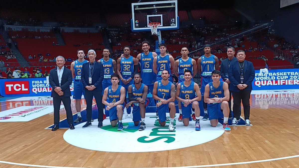 OneSportsPHL's tweet photo. Our boys are ready to raise our flag! #ParaSaPilipinas 🇵🇭❤️

Catch and support Gilas Pilipinas in their game tonight vs. Lebanon on TV5, One Sports and One Sports+. 

#FIBAWC #WinForAll #WinForPilipinas https://t.co/sw5YprdOeV