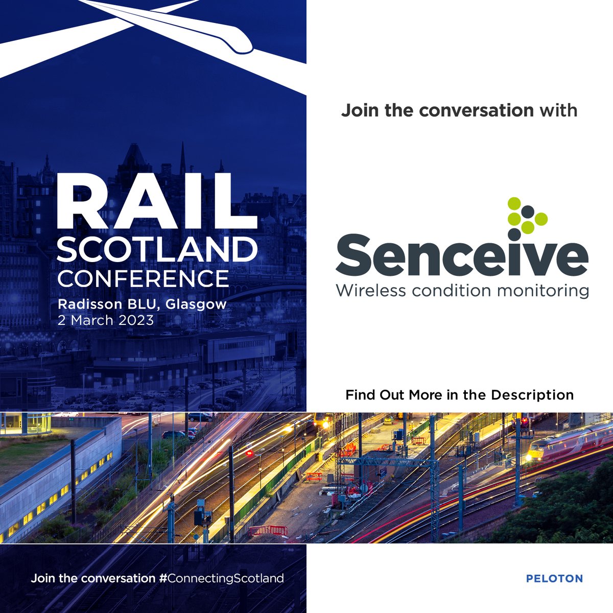 Visit us at Rail Scotland on 2 March & discover how our wireless technology is being used to remotely assess long term trends to optimise maintenance as well as detecting sudden events to protect people & assets. 

#ConnectingScotland #Rail #Railway #Transport #Scotland #Glasgow