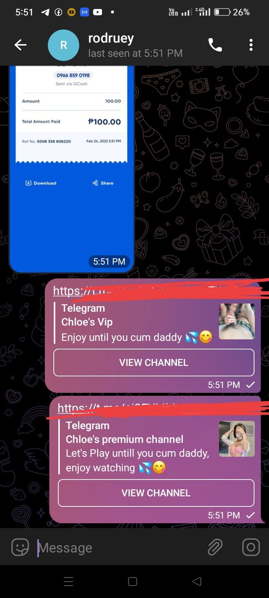 Chloe33926636's tweet photo. 9 slot available for only 100 pesos
Avail my contents and channel
Tg:@Chloefuck
#AlterManila #alterbagets #alterphillippines #alterbooking #altercaloocan #alterworld #AlterMakati https://t.co/sqYFsKX4zJ