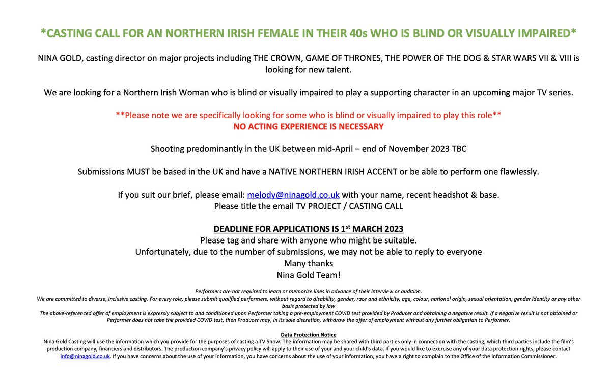 Hello @ADSWales please take a look at our casting call and share!