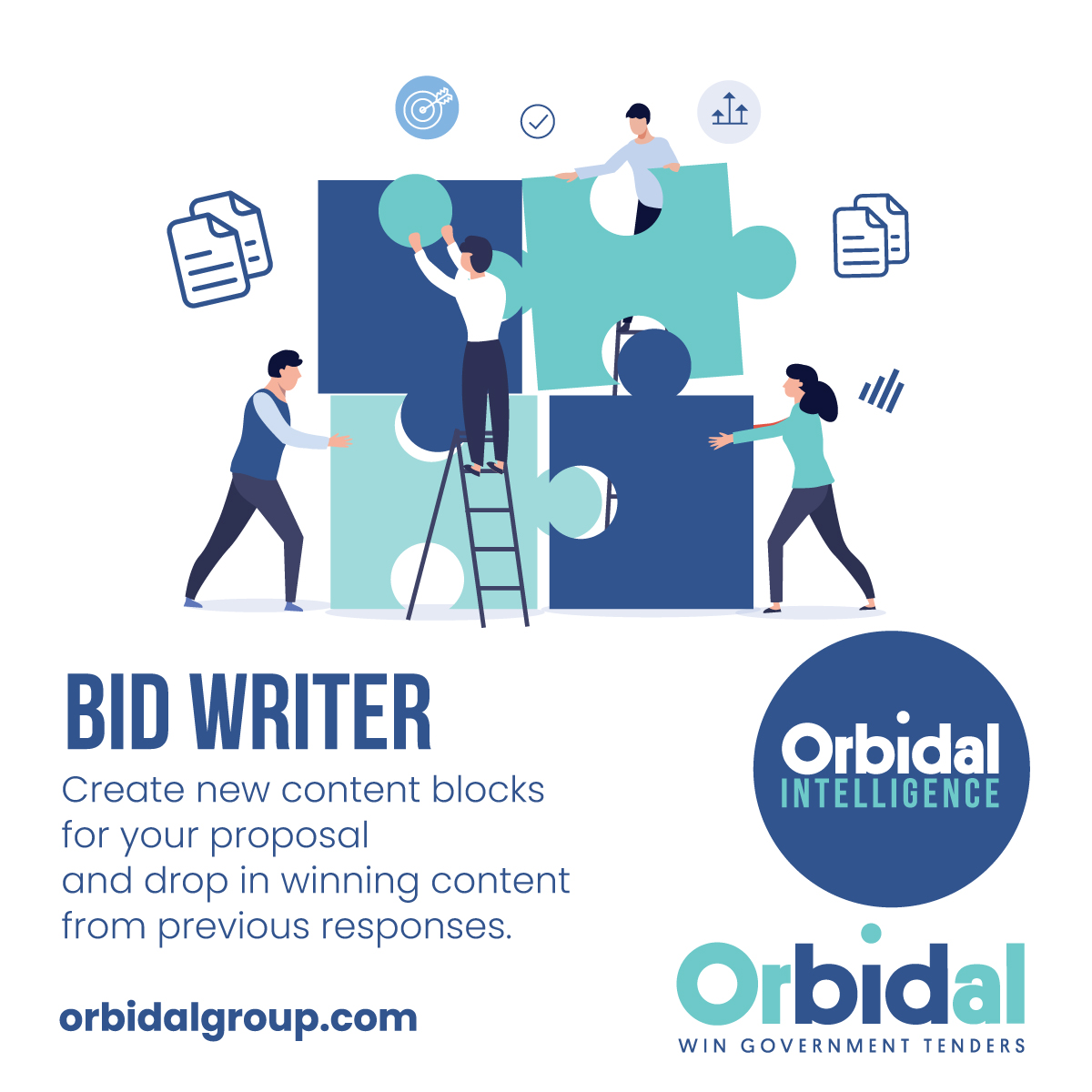 The Orbidal Bid Writer enables you to create new content blocks for your proposal and drop in winning content from previous responses.

Book a discovery call with our team today - tenders@orbidalgroup.com 

#orbidalgroup #governmenttendering #newbusiness #efficienttendering