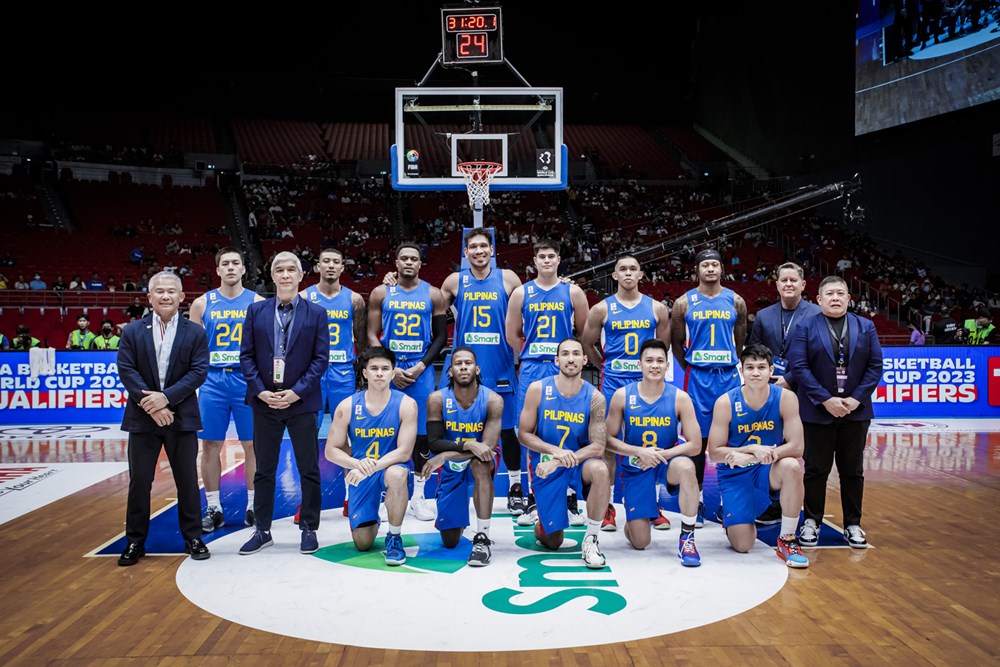 SmartGilas's tweet photo. 🇵🇭 Gilas Pilipinas vs 🇱🇧 Lebanon 
🏀 #LabanPilipinas

Mason Amos
Justin Brownlee
June Mar Fajardo
Jordan Heading
Jamie Malonzo
Calvin Oftana
Bobby Ray Parks Jr.
CJ Perez
Dwight Ramos
Kiefer Ravena
Thirdy Ravena
Scottie Thompson

📷 FIBA https://t.co/4T9PGKdOtc