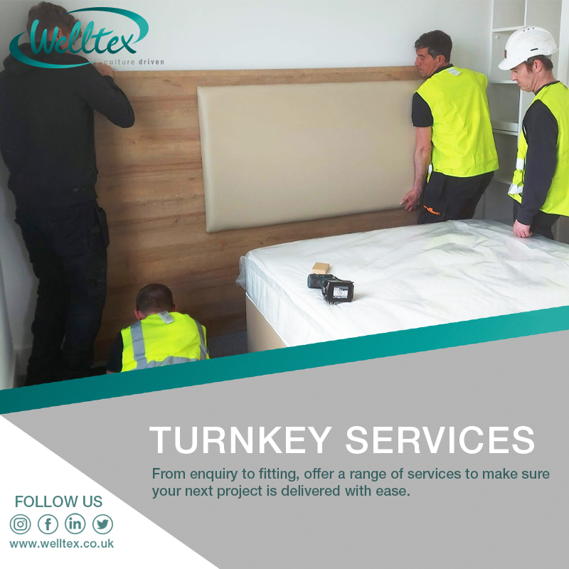 From initial enquiry through to the final fitting, Welltex is here for every step of the journey to ensure you receive exactly what you need for your project. Want to find out more about our services? Click here👉 welltex.co.uk/our-services/