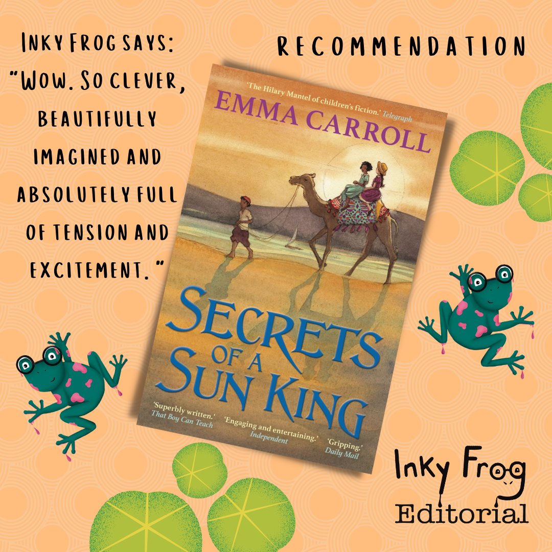 InkyFrogEdit's tweet photo. The Telegraph called Emma Carroll 'the Hilary Mantel of children's fiction' and we're not surprised. What a gorgeous read this was.
#inkyfrogrecommends #emmacarroll #SecretsOfASunKing https://t.co/T9yg41pppb
