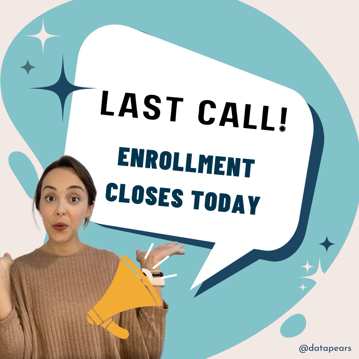 📢  LAST CALL! 📢  
The enrollment for the #powerbi Report Design Bootcamp will be closing tonight at 11:59PM GMT Time!
If you're passionate about data visualization, enroll before it's too late 👇 
powerbiacademy.datapears.com/courses/pbides…