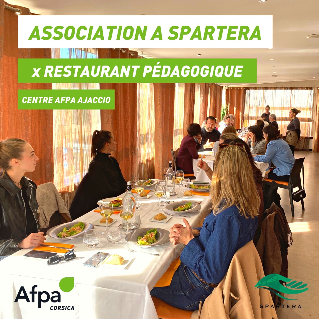 AFPA_CORSE's tweet photo. 📣 A Spartera, l'association qui vient en aide aux stagiaires en grande difficulté de l'Afpa Corsica !

📍Du 14 au 16 mars, les recettes du restaurant pédagogique à Ajaccio seront reversées à A Spartera.
💰Menu à 16€ (règlement espèce ou chèque)

📲 Réservations : 04 95 53 51 79 https://t.co/a3pcAMS5ut