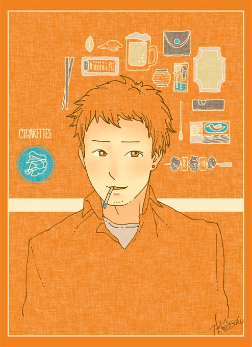 【飲み屋にて】#illustration #illust #イラスト 