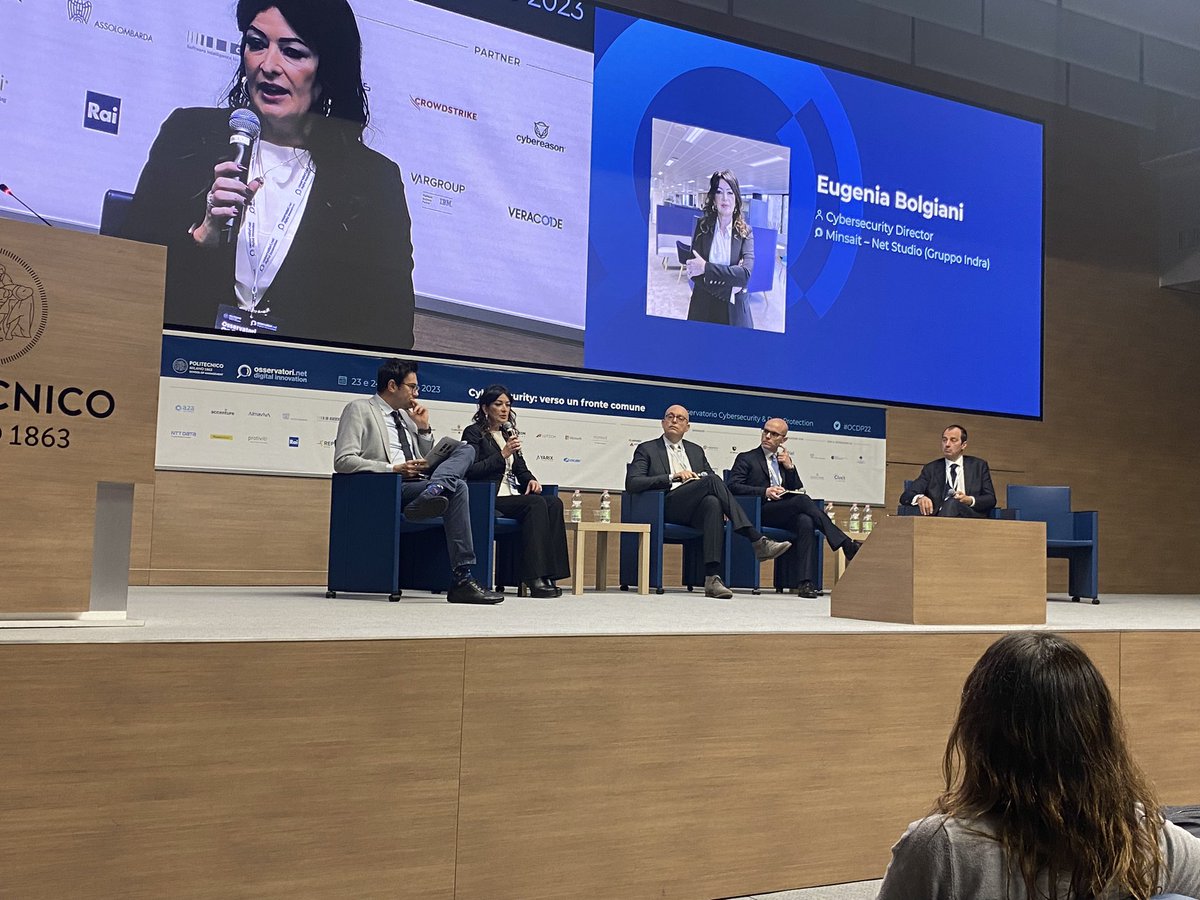Osserv_Digital's tweet photo. Tra i trend di maggiore impatto per la #cybersecurity, si conferma la #digitalidentity, con particolare attenzione per i prossimi anni. Eugenia Bolgiani @MinsaitItalia spiega quali sono gli elementi a cui prestare attenzione nella gestione dell’identità degli utenti #OCDP22 https://t.co/35C5BSChnM