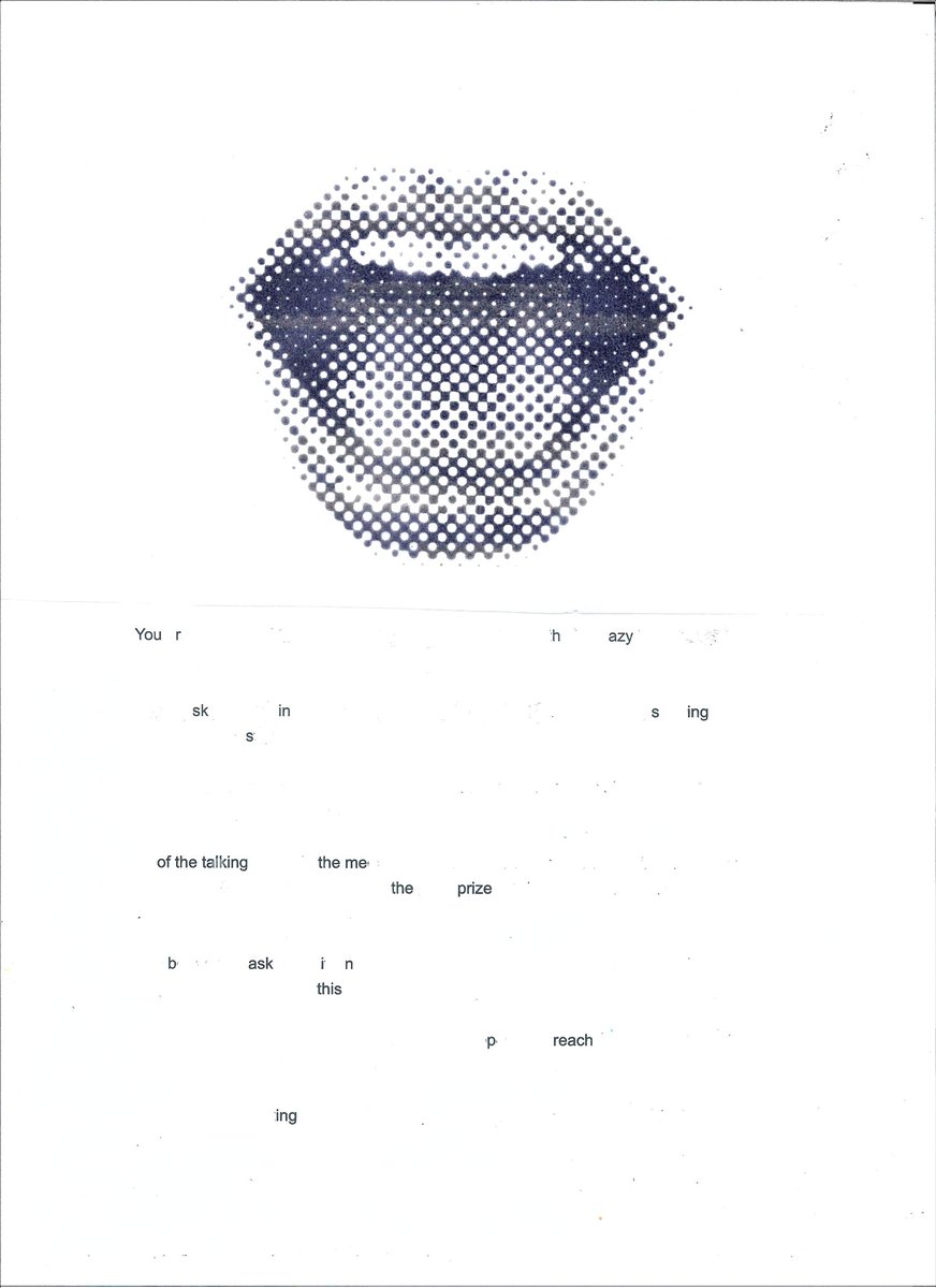 littledeaths68's tweet photo. 55) one visual poem a day for a year... can I do it? Another of my Junk Haiku - erasure of spam with an additional collage element. #vispo #visual_poetry #poem #poetry #writing #collage #art #erasure #haiku https://t.co/pyy21qME2l