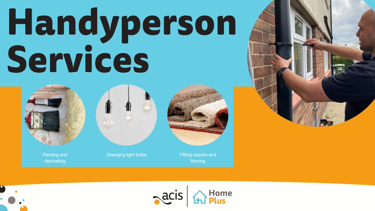 If your circumstances change, you might not be able to keep on top of things in your home. 
Our handyperson service can do the jobs you can’t.

From putting things together to fixing things that go wrong, no job is too big or small.

Contact us today: acisgroup.co.uk/homeplus/get-a…