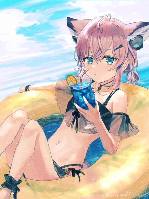 ススーロっていうすごくかわいいオペレーターのすごくかわいい水着コーデが無料なのでアークナイツをはじめてほしいです 