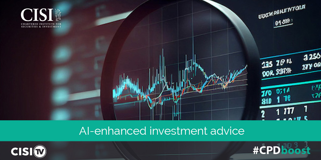 CISI's tweet image. Is there a role for artificial intelligence in the Financial Conduct Authority’s proposed regime for simplified investment advice? Watch our #CISITV video to find out:cisi.org/cisiweb2/mycis… 

#CPDboost #ai #artificialintelligence  #investmentadvice
