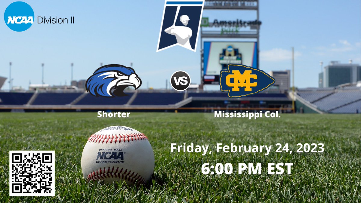 baseball_dii's tweet photo. 6:00 PM EST
Shorter vs Mississippi Col. | NCAA D II BASEBALL
🔗 https://t.co/t5WkbWfMGV
Friday, February 24, 2023
@ShorterHawks @HawksBaseballSU @kelseyshodgson @JakeHarrelson @WillieG15 @Simmer018 @jakewoods2115 @rylindbreann @_samdarling_ @carson10cook @LukeQueen_12 https://t.co/BcGuh0ELik