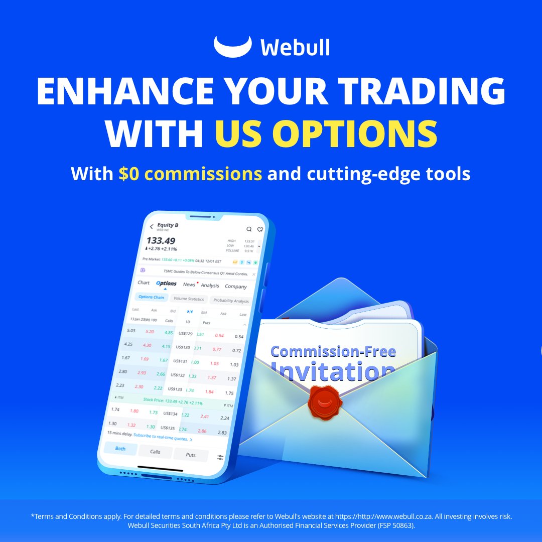 Enhance your trading with US Options.

[Welcome Offer] webullza.onelink.me/JN1U/bwktbrul

#webull #usstock #usmarket #welcomeoffer

*Terms and Conditions apply. Webull SA is an authorised FSP -  50863.