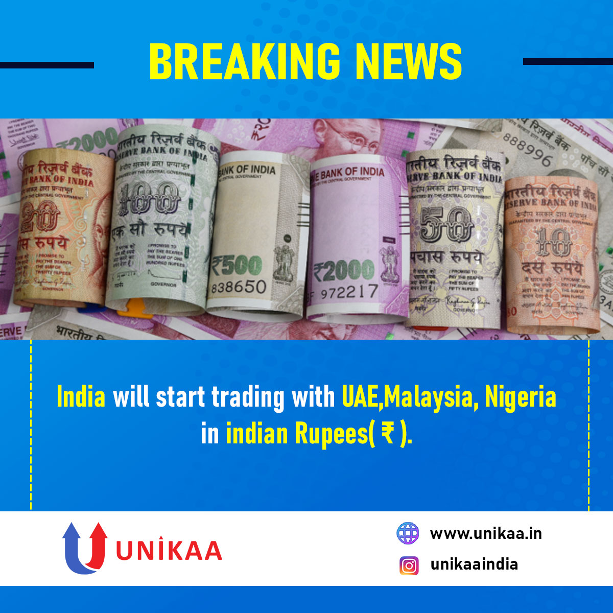 Infitta_trade's tweet photo. India will start trading with UAE, Malaysia, Nigeria in indian Rupees.
Follow us for more updates like this
Contact: 70927 74077
.
Follow: @unikaa_chart
#unikaa #kairaa #SEBI #indiantrading #INR https://t.co/i9AkxkxGQJ