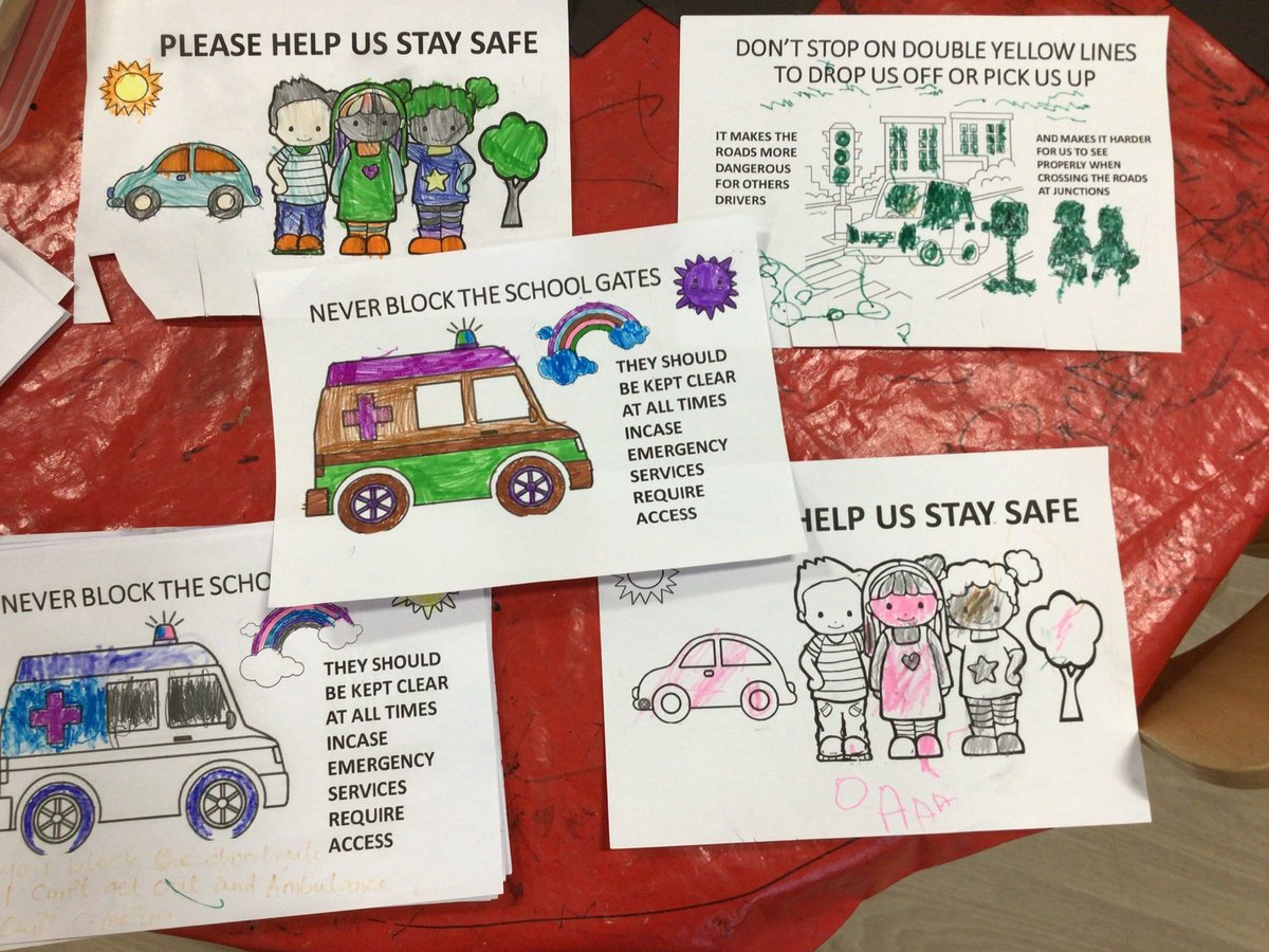 We have been talking about road safety when out for walks in the Community recently 🚶🏽‍♀️ We have also decorated some posters, to be displayed around the outside of school, to remind everyone of road safety and why it’s important 👍🏼 <a href="/SchoolBroomhill/">BroomhillSchool</a> #RoadSafety #RoadSafetyReminders