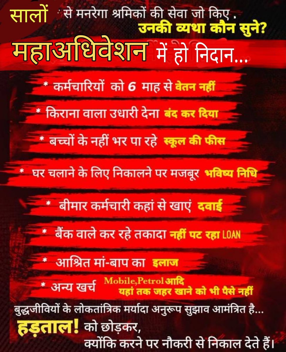 राहुल जी के वादे पर था विश्वास
वादे निकले जुमले, कमेटी बनी झासा
हम करते रह गए प्रयास।

महाधिवेशन से फिर जगी पथरीली आंखो मे आस।

क्या देंगे इन मुरझाए सपनो को उपहार? 
या बता जायेंगे एक चुनावी वादा
राजनीति का स्टंट था सारा?

कांग्रेस का मनरेगा कर्मियो के नियमितीकरण का नही है इरादा?