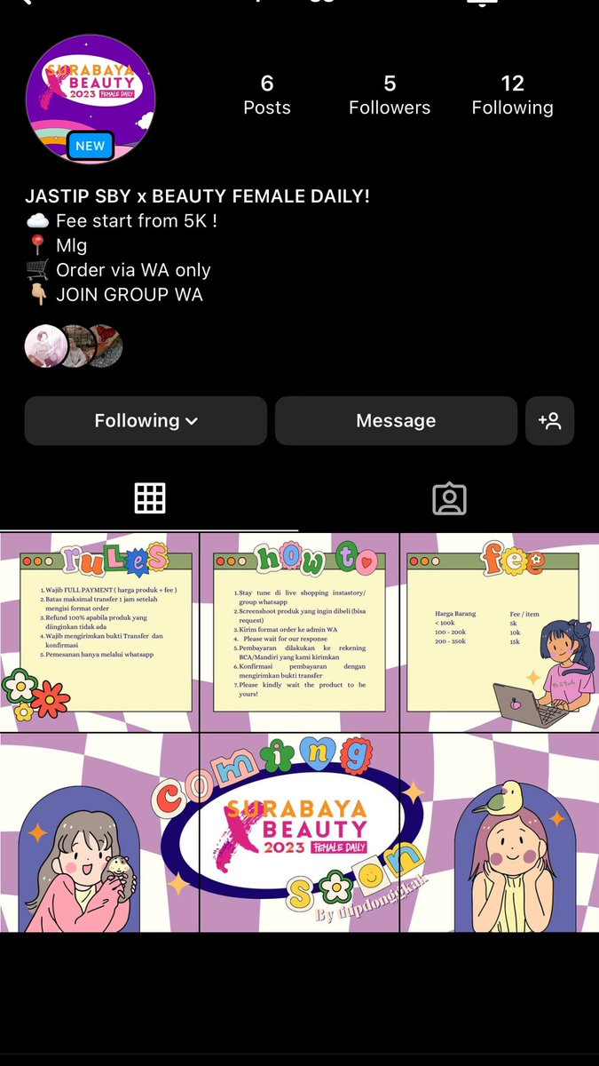 bobanakoa's tweet photo. YUK JASTIPNYA FEMALE DAILY SURABAYA X BEAUTY KAKA 🥹🫶🏻 discount ongkir up to 15% by JNE xixi. follow aja ig nya langsung 

#jastipfemaledaily #jastipsurabayaxbeauty
#jastipsxb https://t.co/siwaMSEXfr