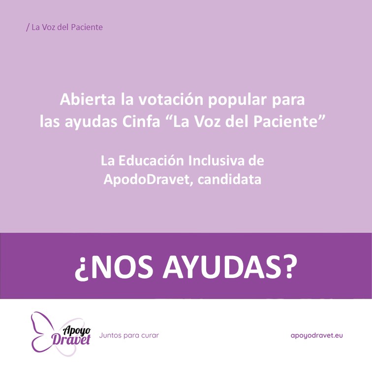 ApoyoDravet (@apoyodravet) on Twitter photo La educación inclusiva ApoyoDravet, candidata a las ayudas <a href="/CinfaSalud/">Cinfa Salud</a> “La voz del paciente”, que son designadas por votación popular. ¿Nos ayudas? 🤝
Más información👇
apoyodravet.eu/la-educacion-i…
Juntos por la educación inclusiva.
Juntos para curar. La educación inclusiva ApoyoDravet, candidata a las ayudas <a href="/CinfaSalud/">Cinfa Salud</a> “La voz del paciente”, que son designadas por votación popular. ¿Nos ayudas? 🤝
Más información👇
apoyodravet.eu/la-educacion-i…
Juntos por la educación inclusiva.
Juntos para curar.